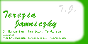 terezia jamniczky business card